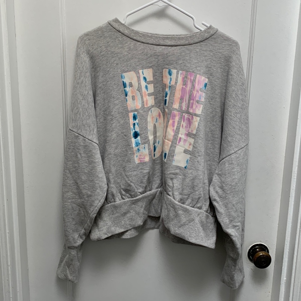 Old Navy Graphic  Women's Cropped Sweatshirt Gray XL